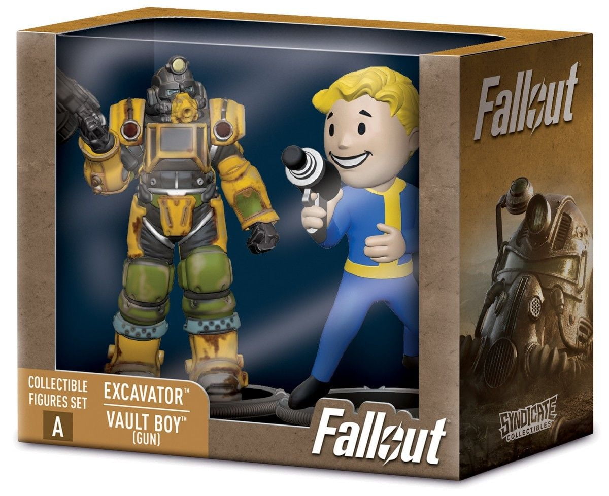 Fallout: Excavator & Vault Boy (Gun) - Collectible Figures Set