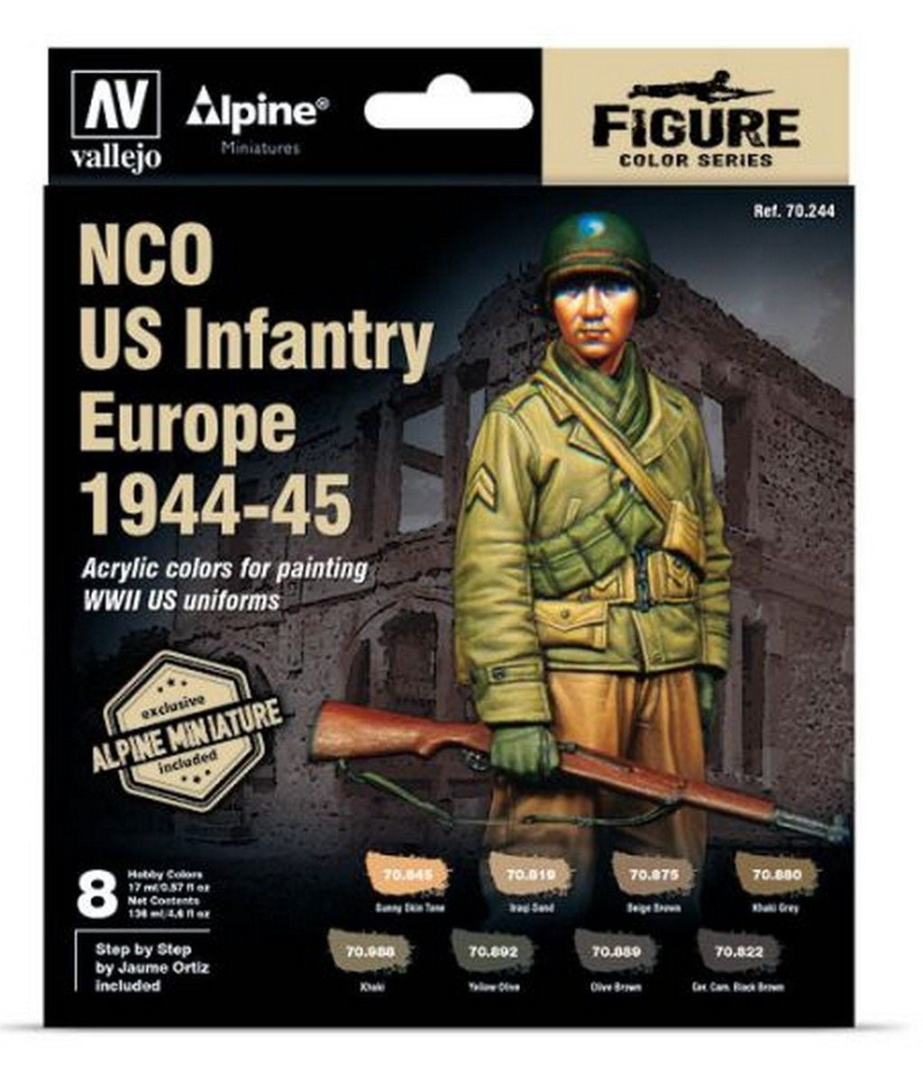 Model Color Set - Alpine US Infantry NCO & Figure