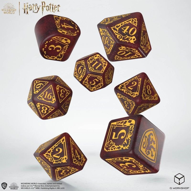Harry Potter: Gryffindor Modern Dice Set - Red