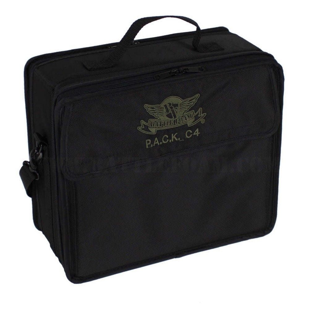 P.A.C.K. C4 Bag 2.0 - 1x 1 inch Troop Foam Tray, 1x2 inch Tall Model Foam Tray  (Black)