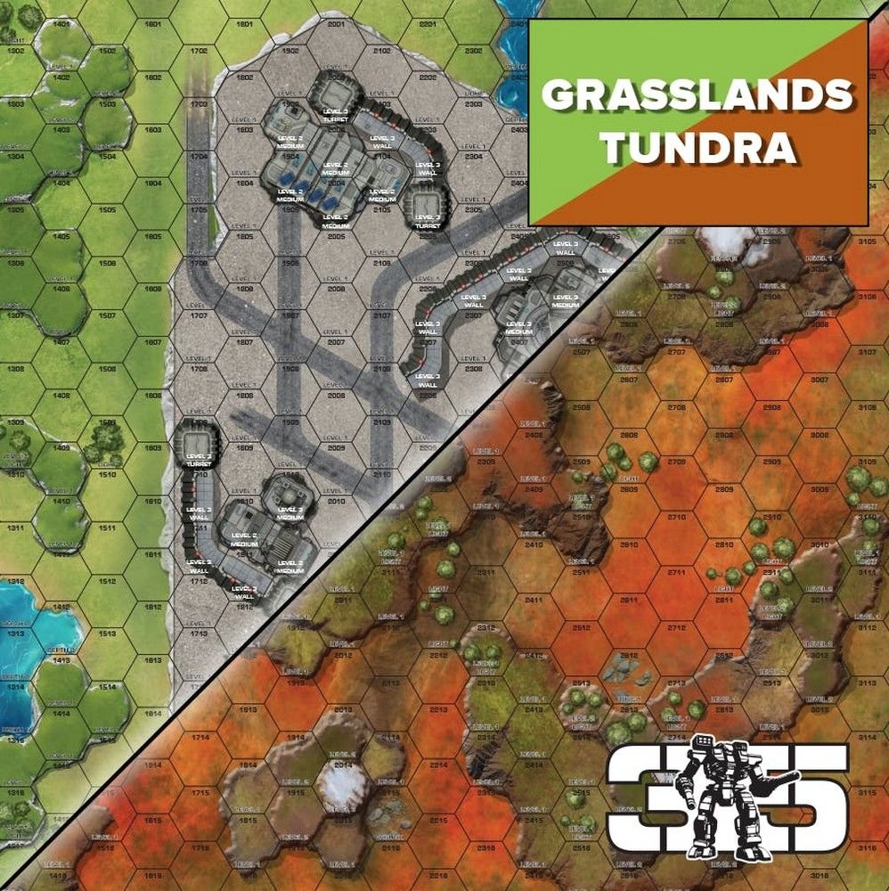 BattleTech: Battle Mat - Grasslands / Tundra
