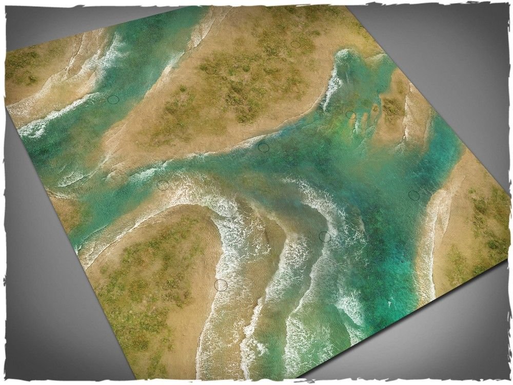 3ft x 3ft, Shallow Waters Theme Mousepad Game Mat - Shatterpoint