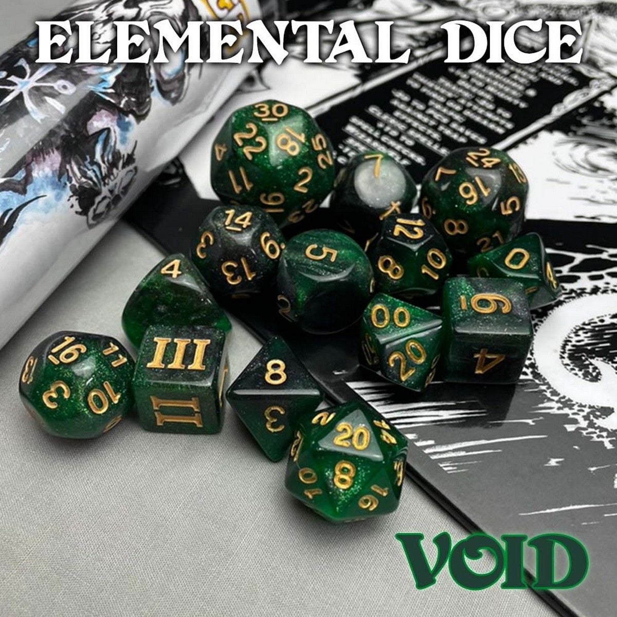 Dungeon Crawl Classics: Void Elemental Dice Set