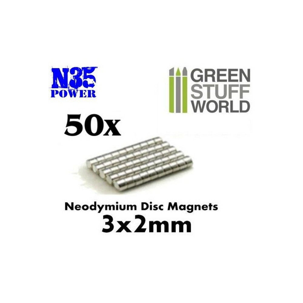 Neodymium Magnets 3x2mm - 50 Units (N35)