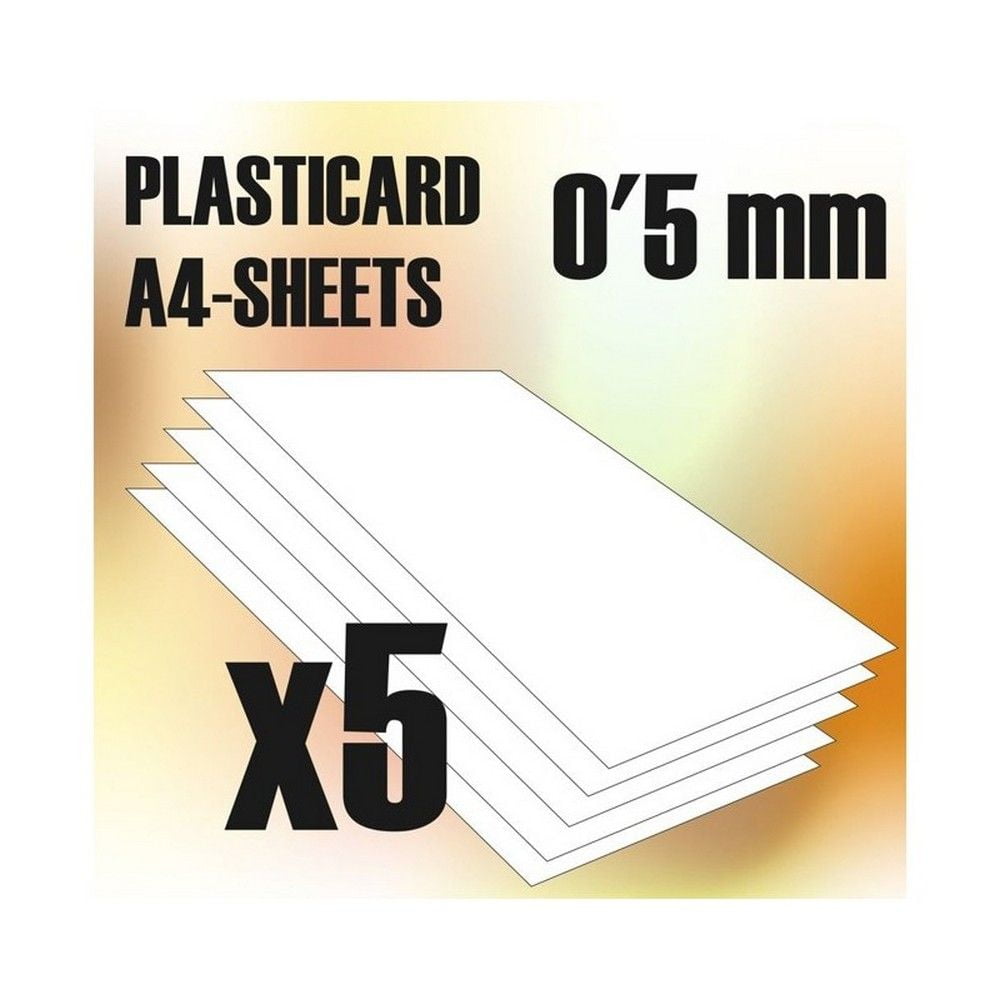 ABS Plasticard A4 - 0.5mm Combo x5 Sheets