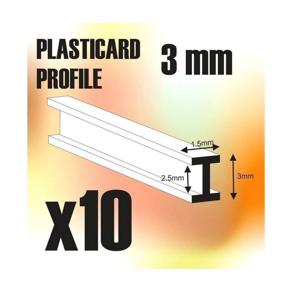 ABS Plasticard - Profile Double-T 3mm