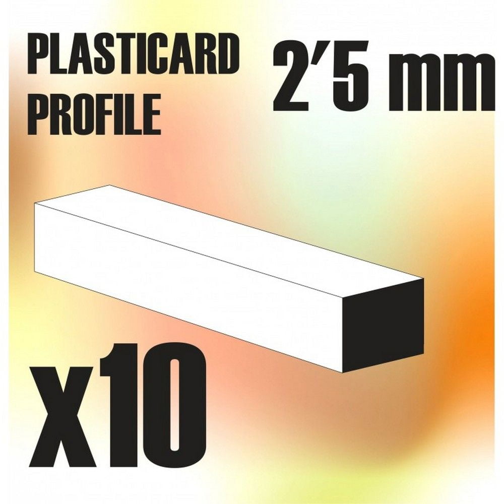 ABS Plasticard - Profile Squared Rod 2.5mm