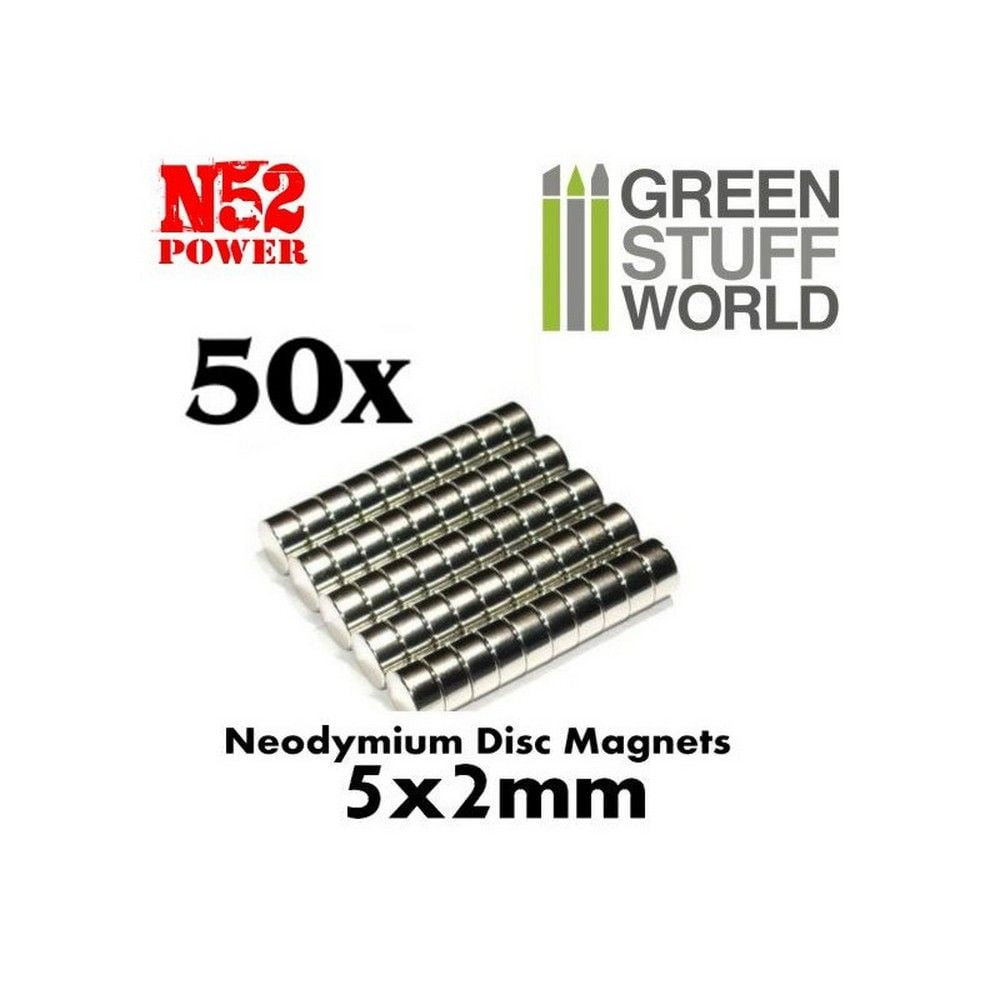 Neodymium Magnets 5x2mm - 50 Units (N52)