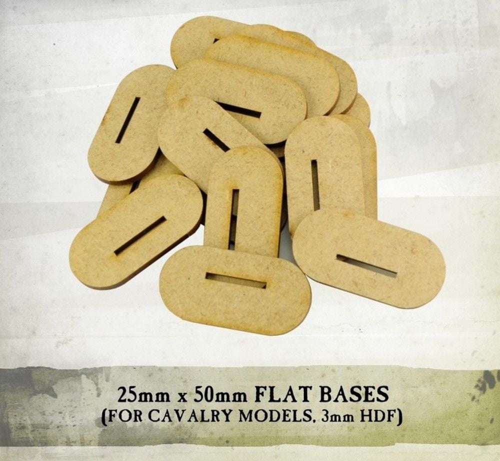 20x 25x50mm Flat Cavalry Bases (3mm)