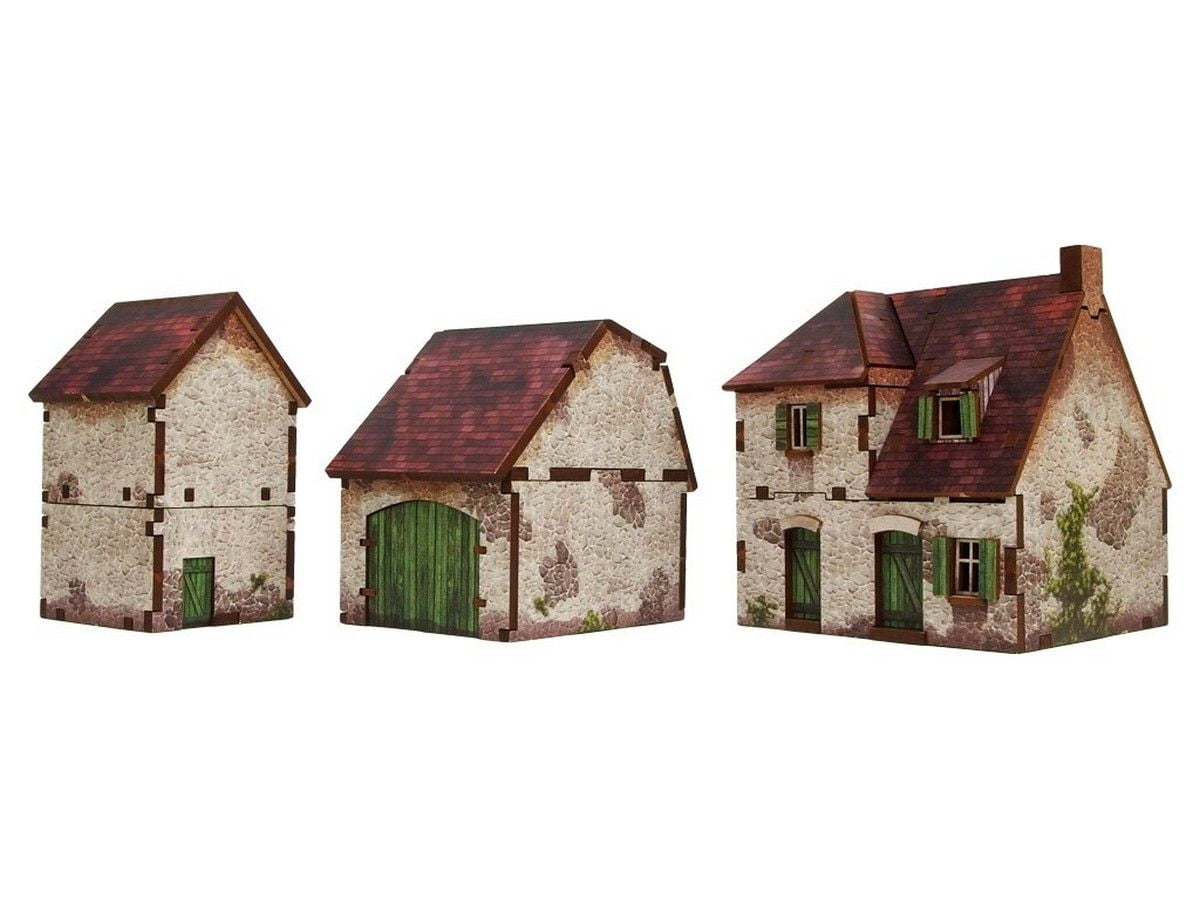 WW2 Normandy: Farmhouse with Outbuildings Prepainted