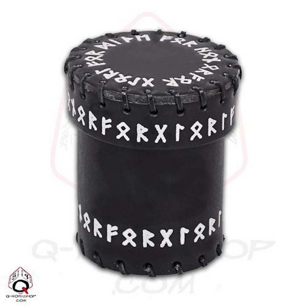 Black Runic Leather Cup