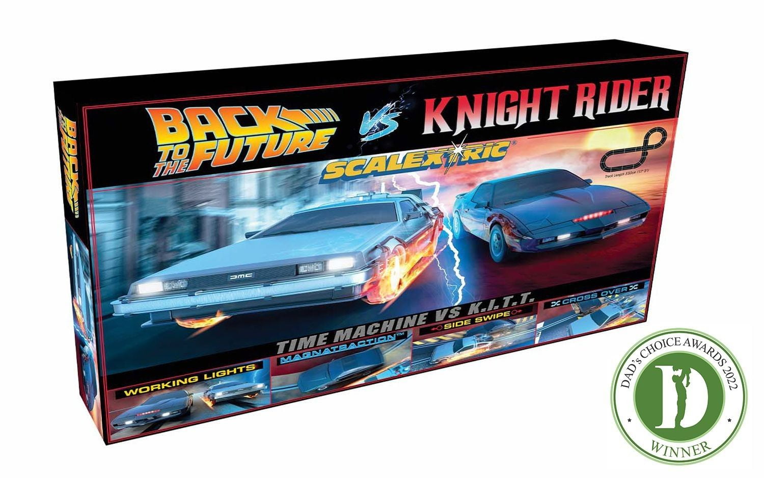 Scalextric 1980s TV - Back to the Future vs Knight Rider Race Set