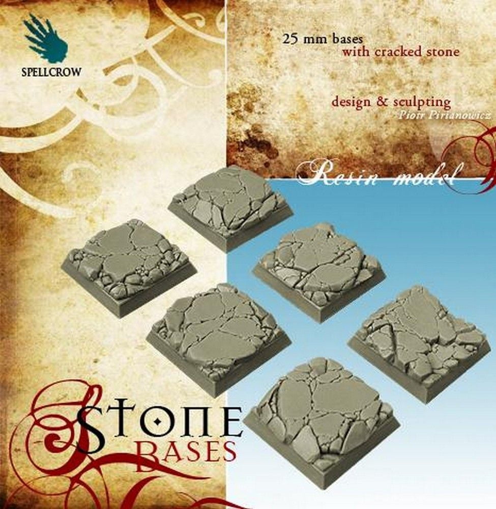25 mm Square Stone Bases