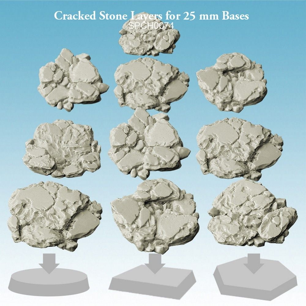 Cracked Stone Layers for 25mm Bases