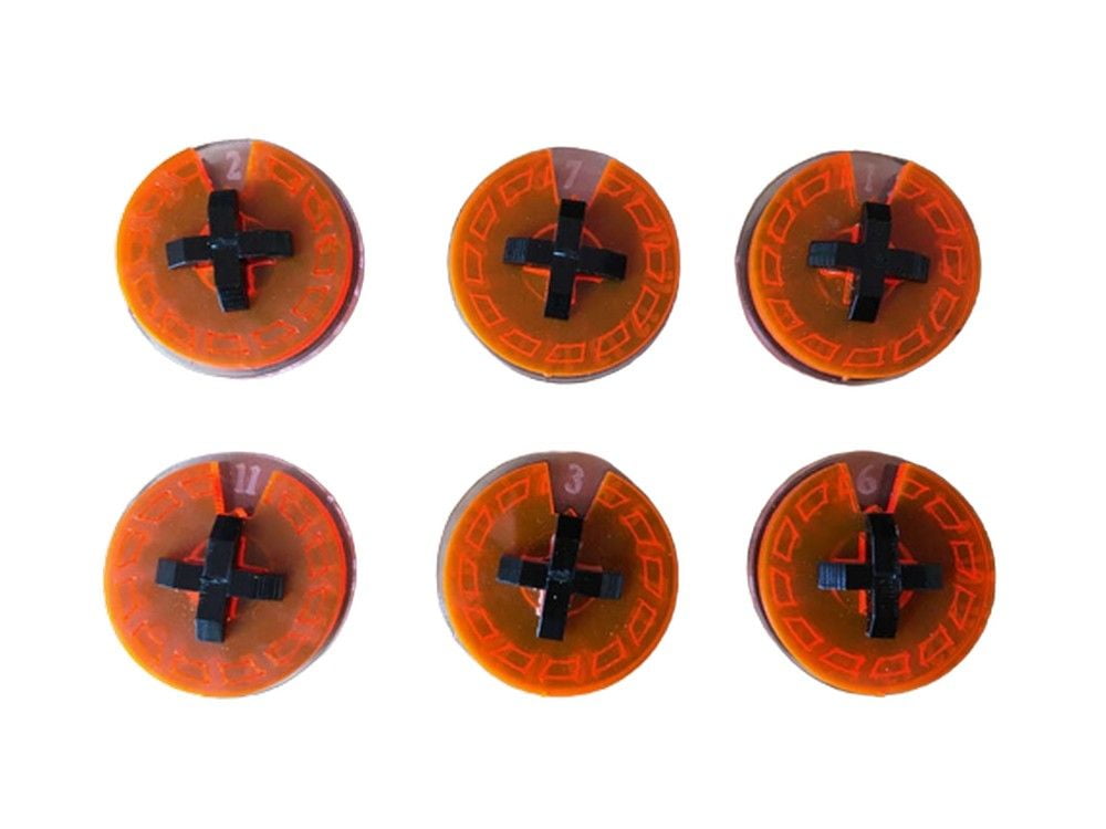Small Wound Dials (Lava Orange)