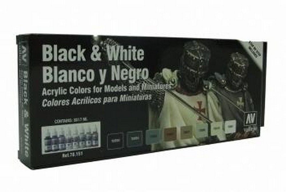 Model Color Set - Black and White (x8)