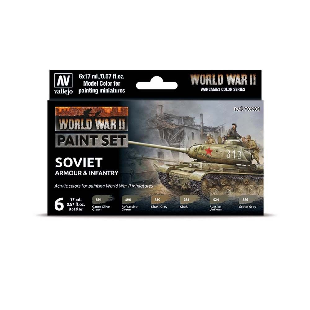 AV Vallejo Model Color Set - WWII Soviet Armour & Infantry