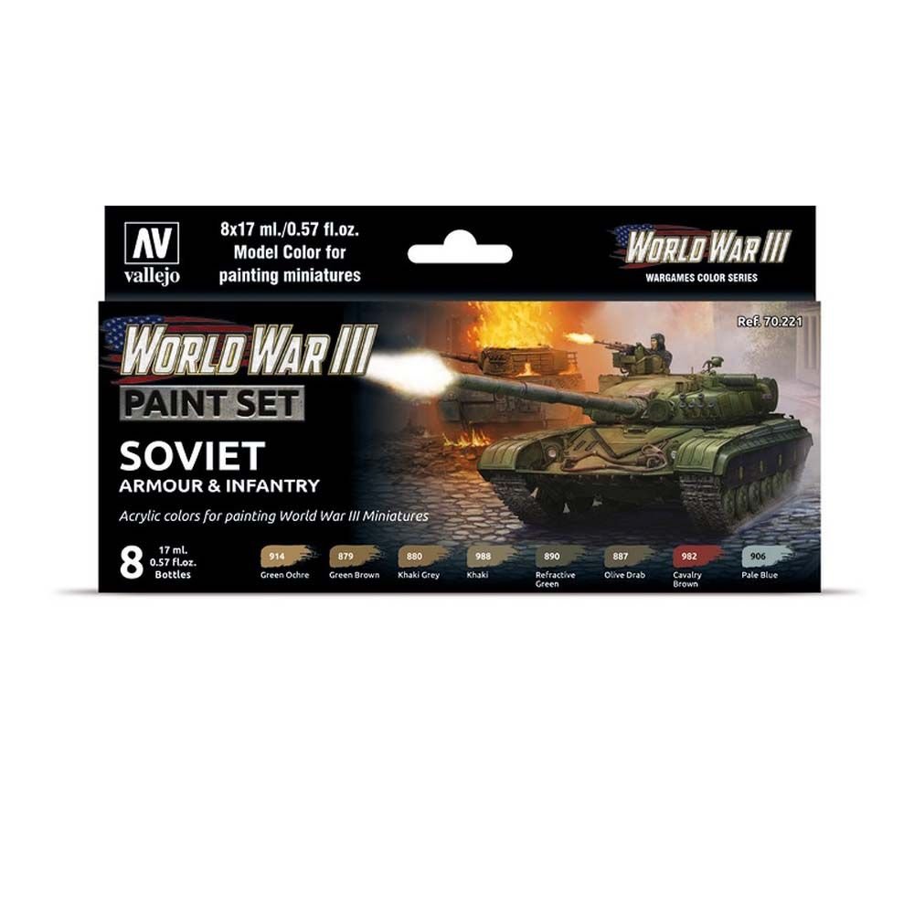 AV Vallejo Model Color Set - WWIII Soviet Armour & Infantry