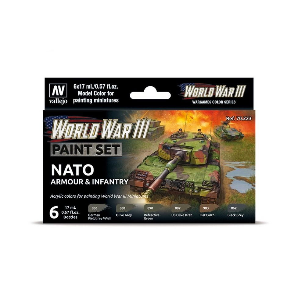 AV Vallejo Model Color Set - WWIII Nato Armour & Infantry