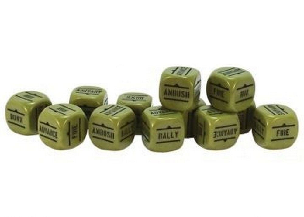 Bolt Action Orders Dice - Green