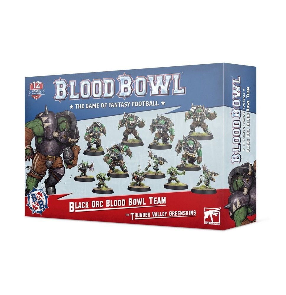 Blood Bowl: The Thunder Valley Greenskins Black Orc Team