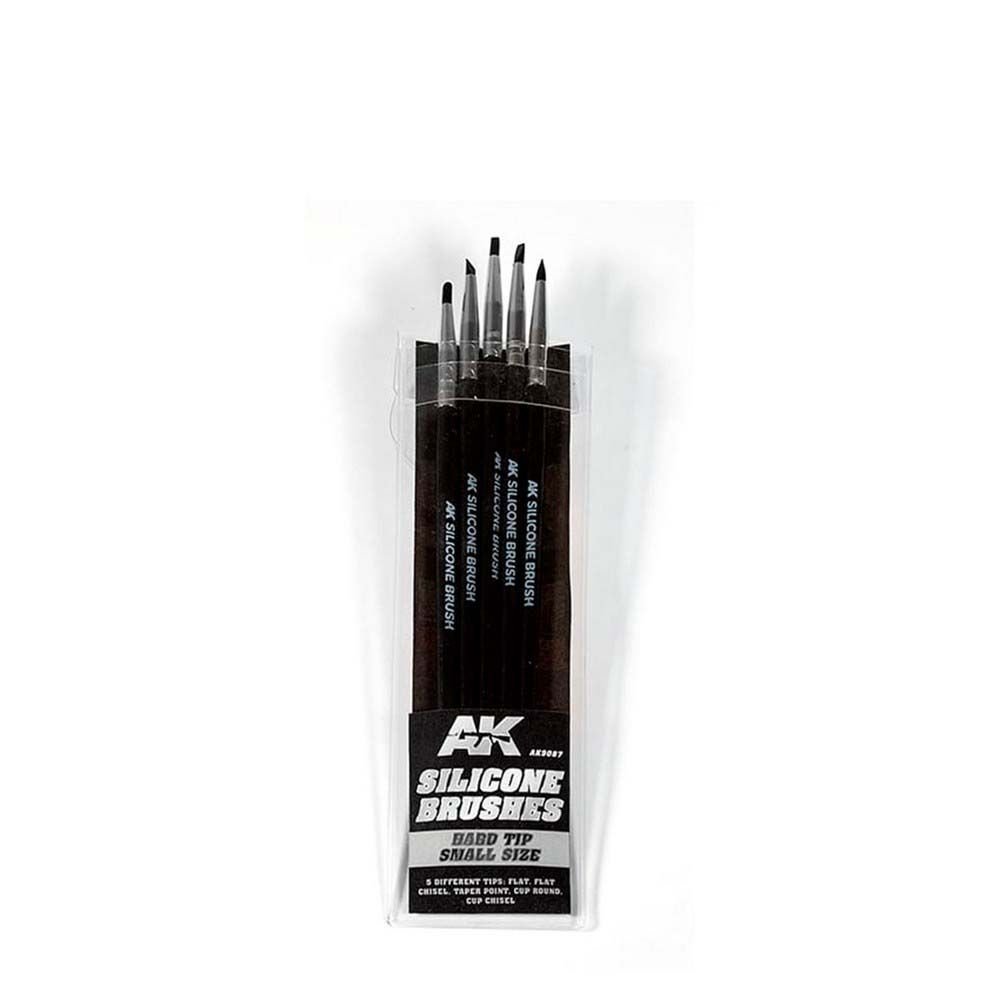 AK Tools: Set Of 5 Silicone Brushes Hard Tip Small