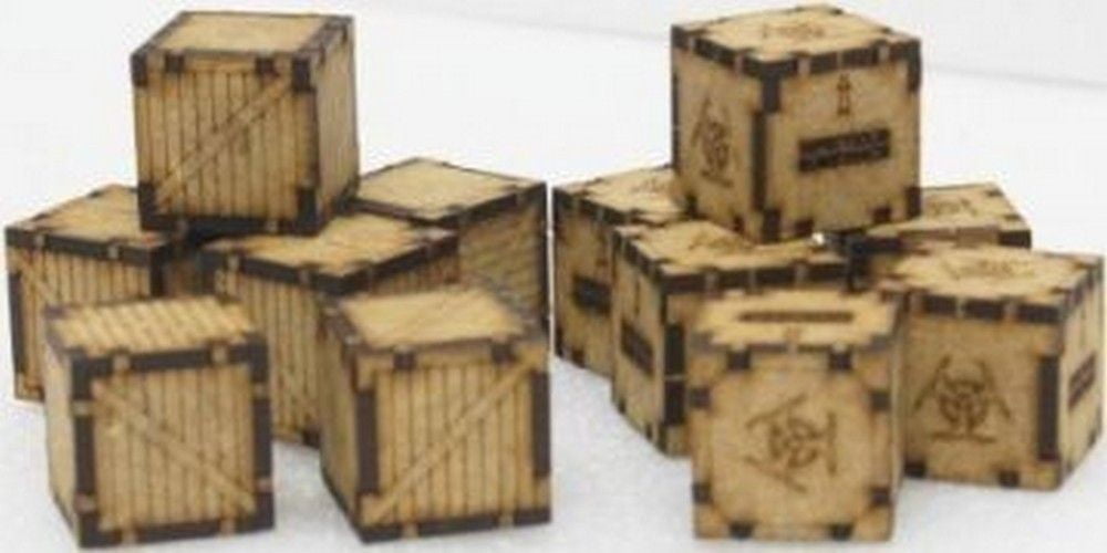 12 Chemical and Wooden Containers