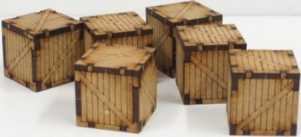 6 Small Wooden Containers
