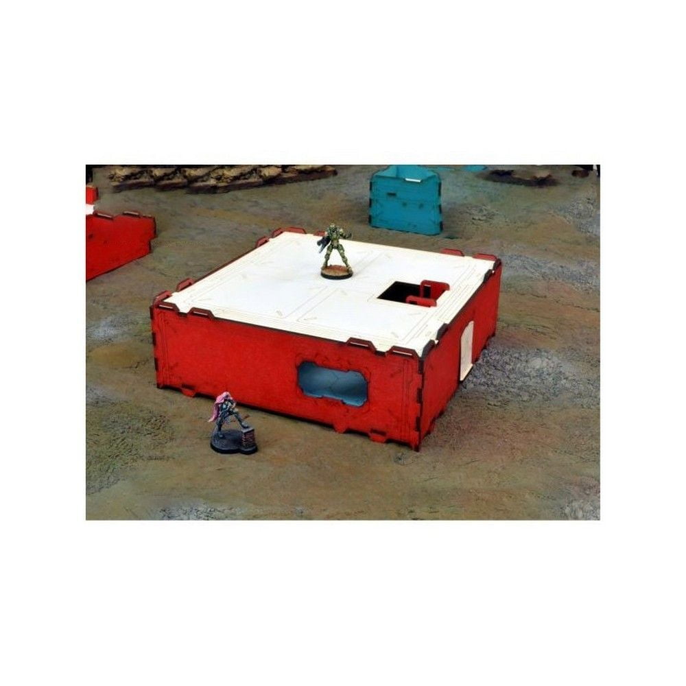 Prepainted Modular Building (Red & White)