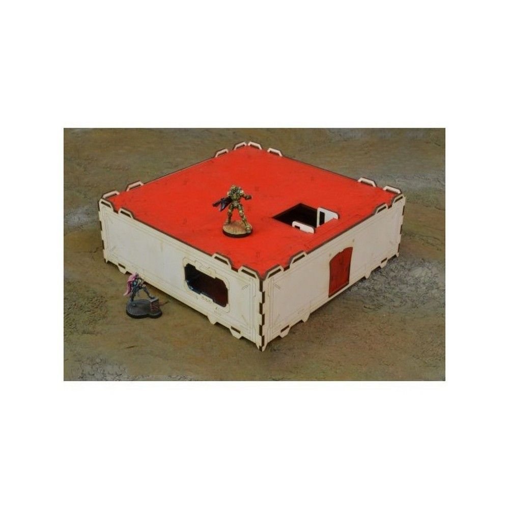 Prepainted Modular Building (White & Red)
