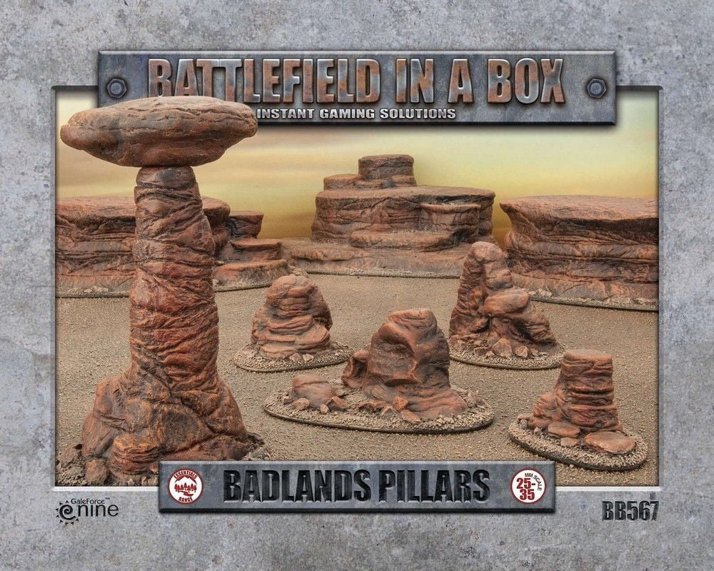 Badlands: Pillars - Mars (x5)Full Painted Terrain
