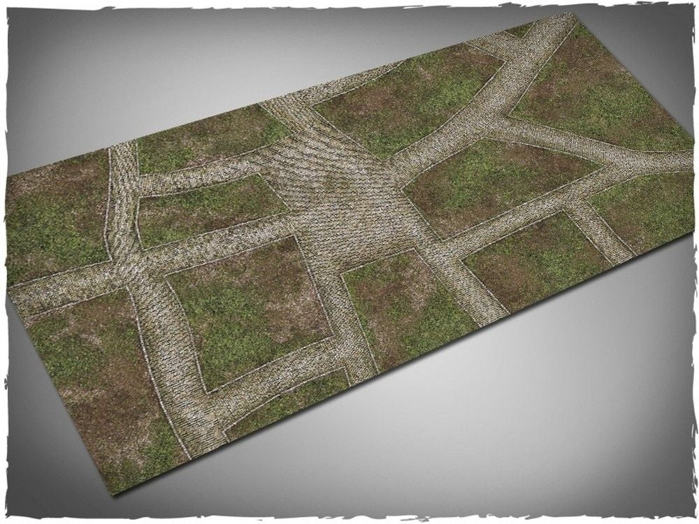 3ft x 6ft, Cobblestone Streets Theme Cloth Game Mat
