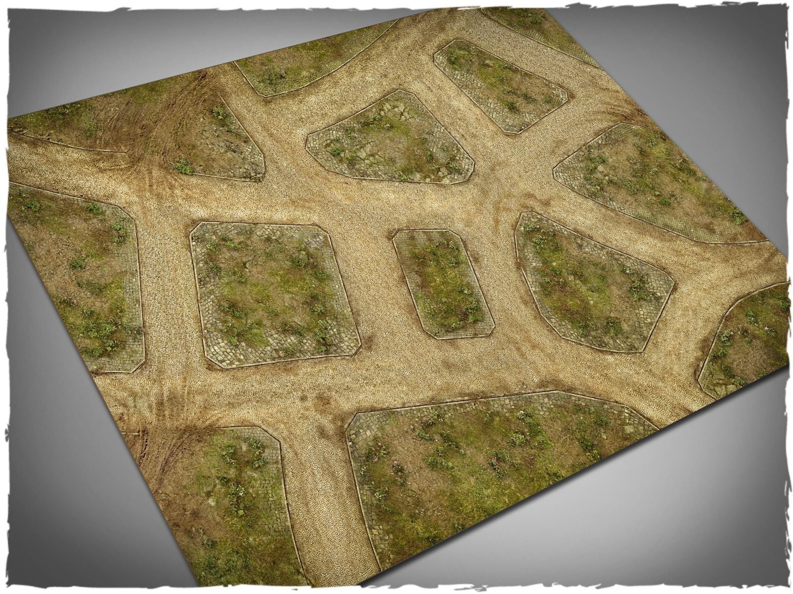 44in x 60in, Cobblestone Streets V2 Themed Mousepad Games Mat