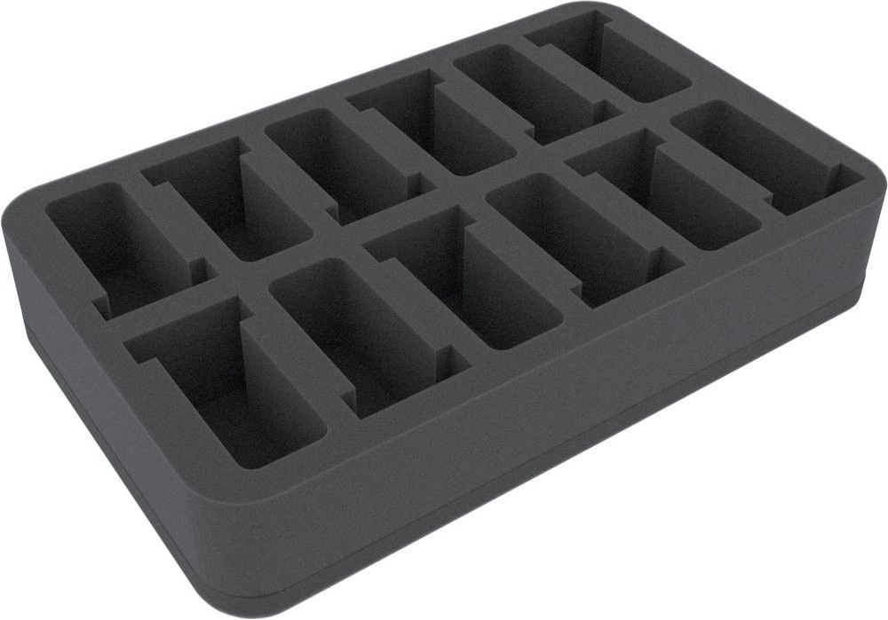 50mm (2 inches) half-size Figure Foam Tray with 12 slots
