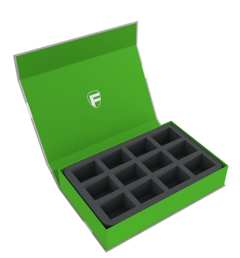 Feldherr Magnetic Box Green for Necromunda: Underhive - 12 Compartments