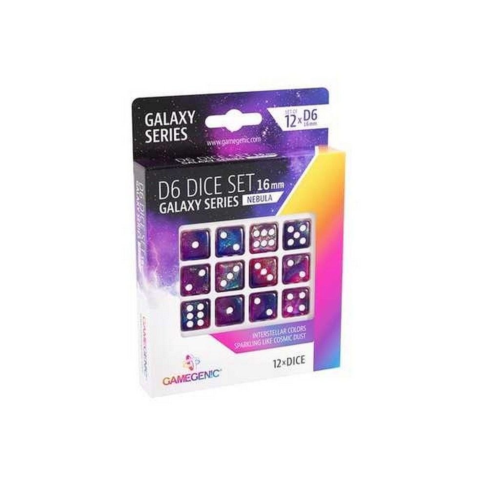 Gamegenic: Galaxy Series - Nebula - D6 Dice Set 16 mm (12 pcs) Purple