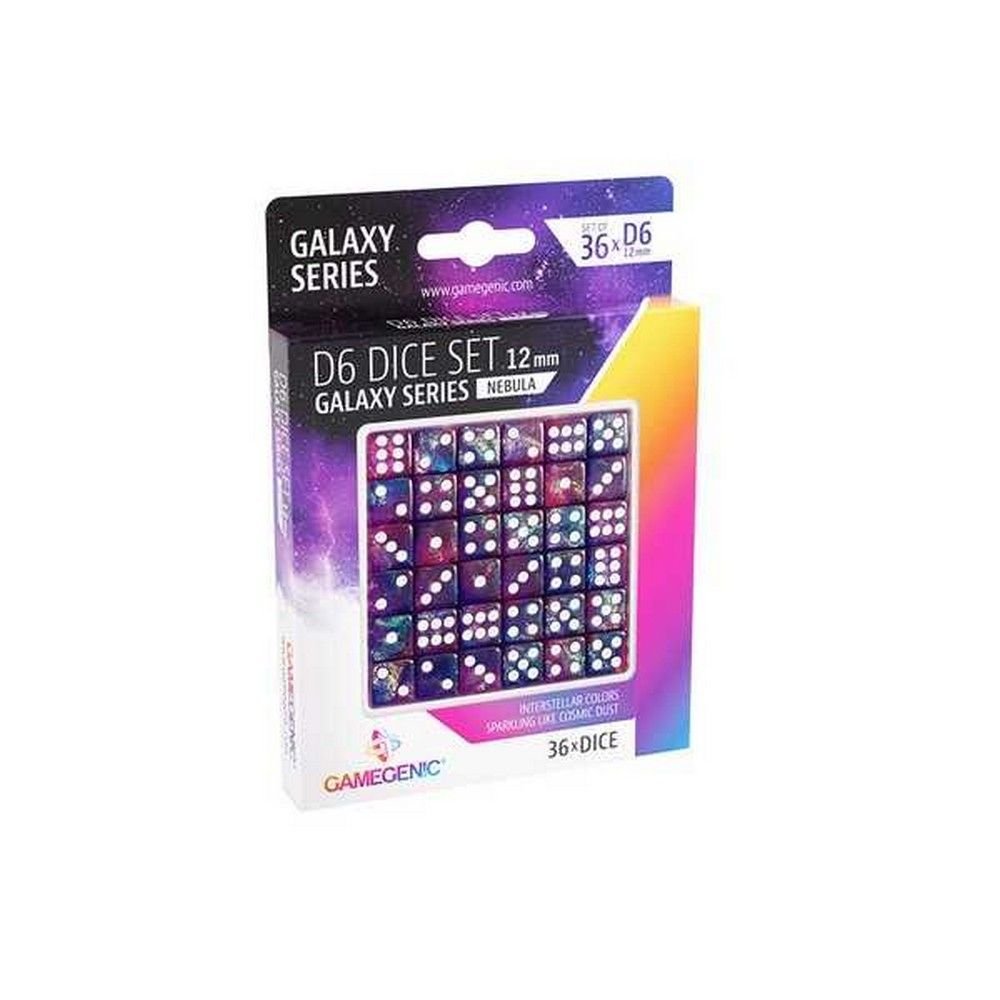Gamegenic: Galaxy Series - Nebula -  D6 Dice Set 12 mm (36 pcs) Purple