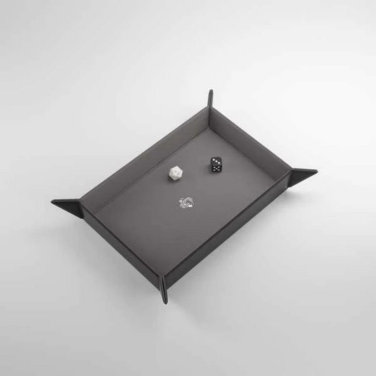 Gamegenic: Magnetic Dice Tray Rectangular - Black / Gray