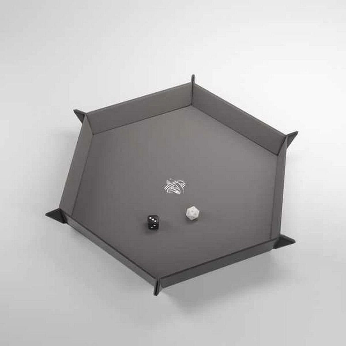 Gamegenic: Magnetic Dice Tray Hexagonal - Black / Gray