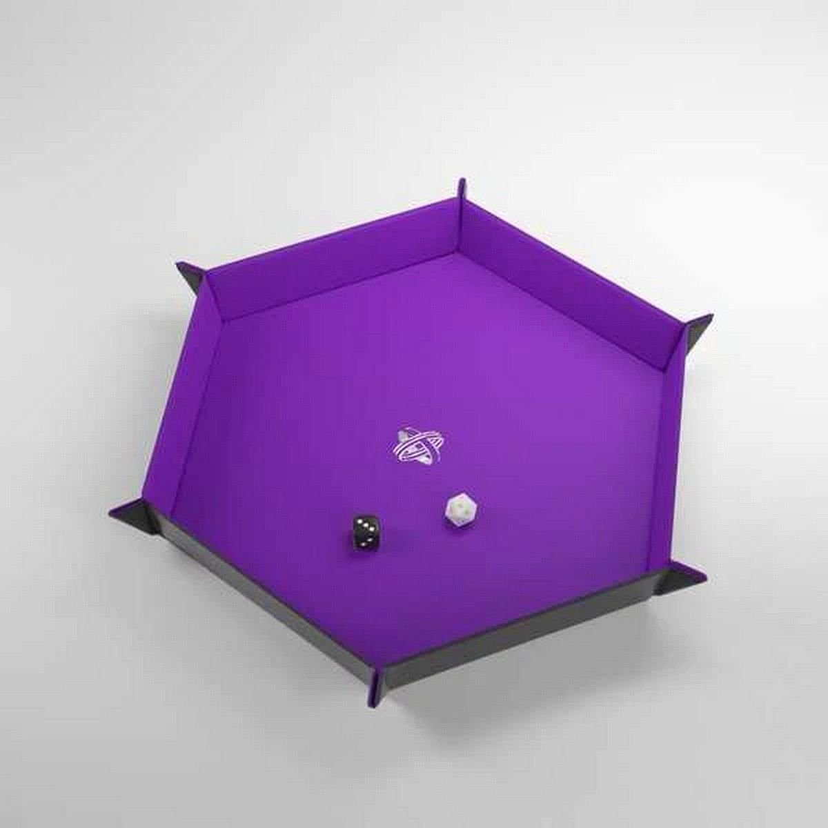 Gamegenic: Magnetic Dice Tray Hexagonal - Black / Purple