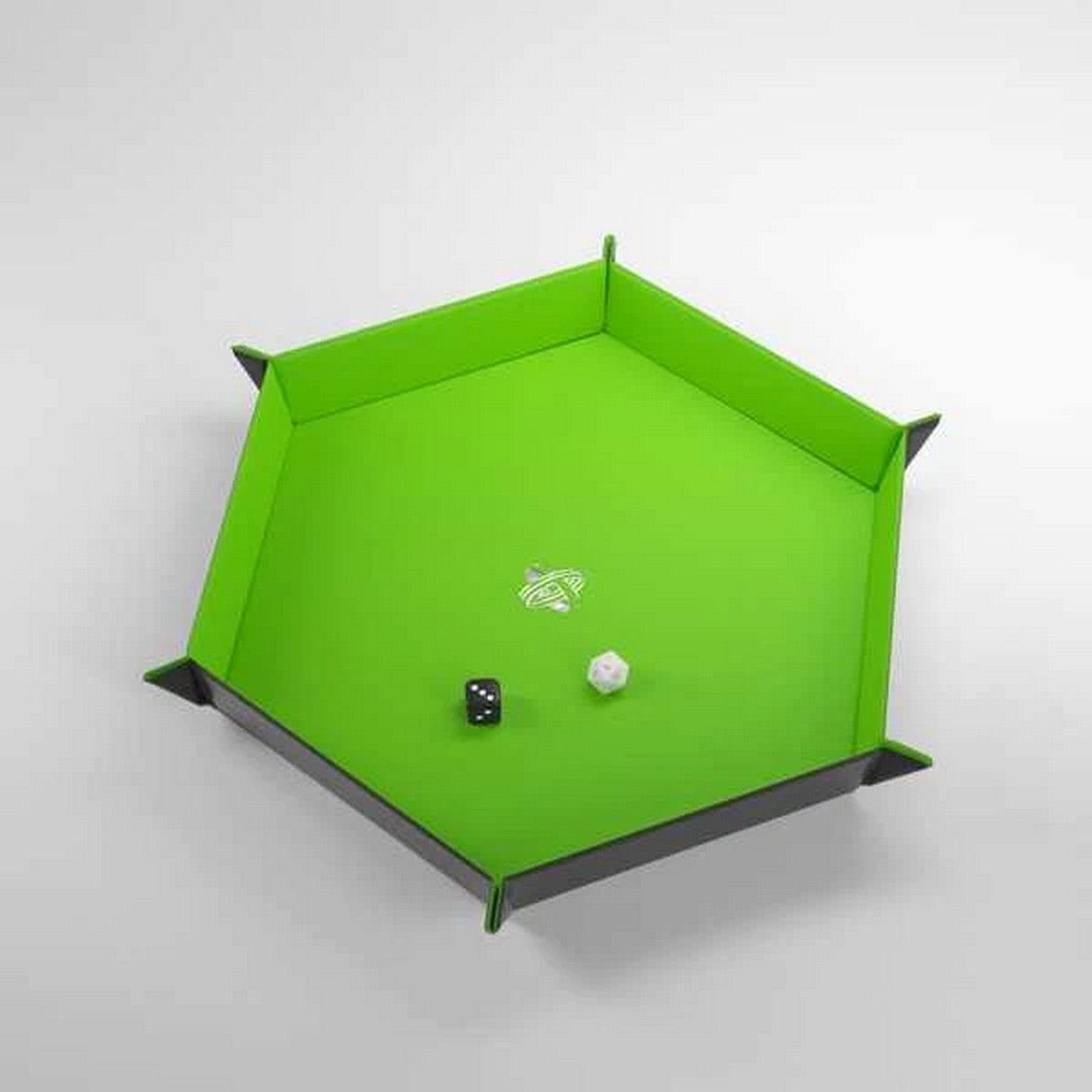 Gamegenic: Magnetic Dice Tray Hexagonal - Black / Green
