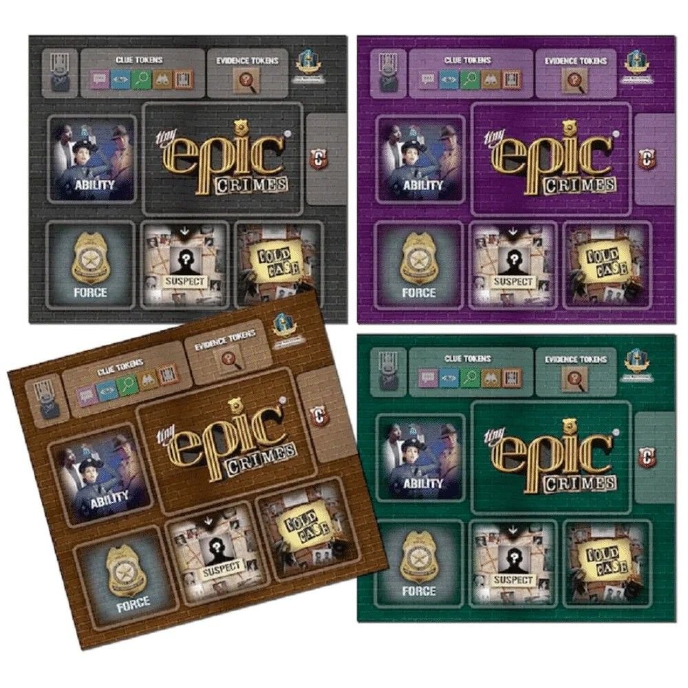 Tiny Epic Crimes: Player Mats - 4 Pack