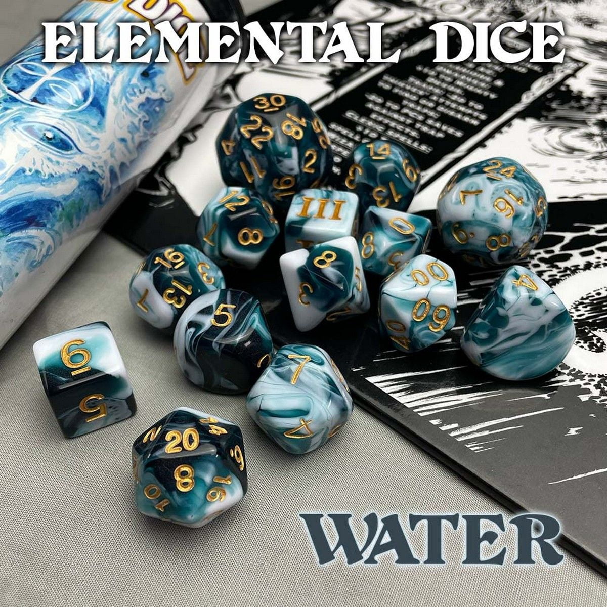 Dungeon Crawl Classics: Water Elemental Dice Set