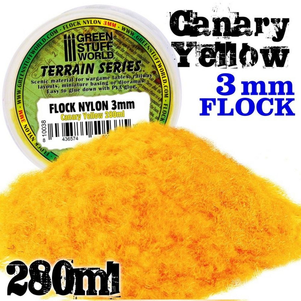 Static Grass Flock - Canary Yellow 3mm - 280ml