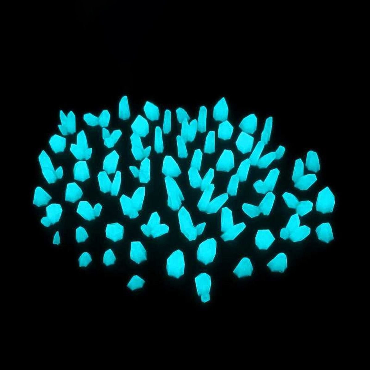 Aqua Turquoise Glow Resin Crystals - Small