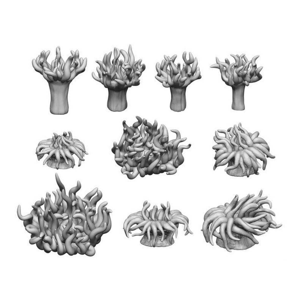 3D Printed Set - Sea Anemones