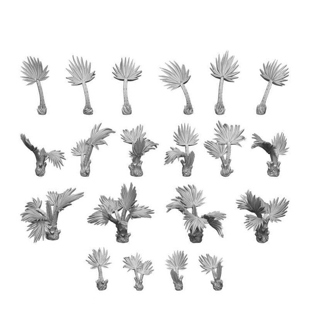 3D Printed Set - Fan Palms