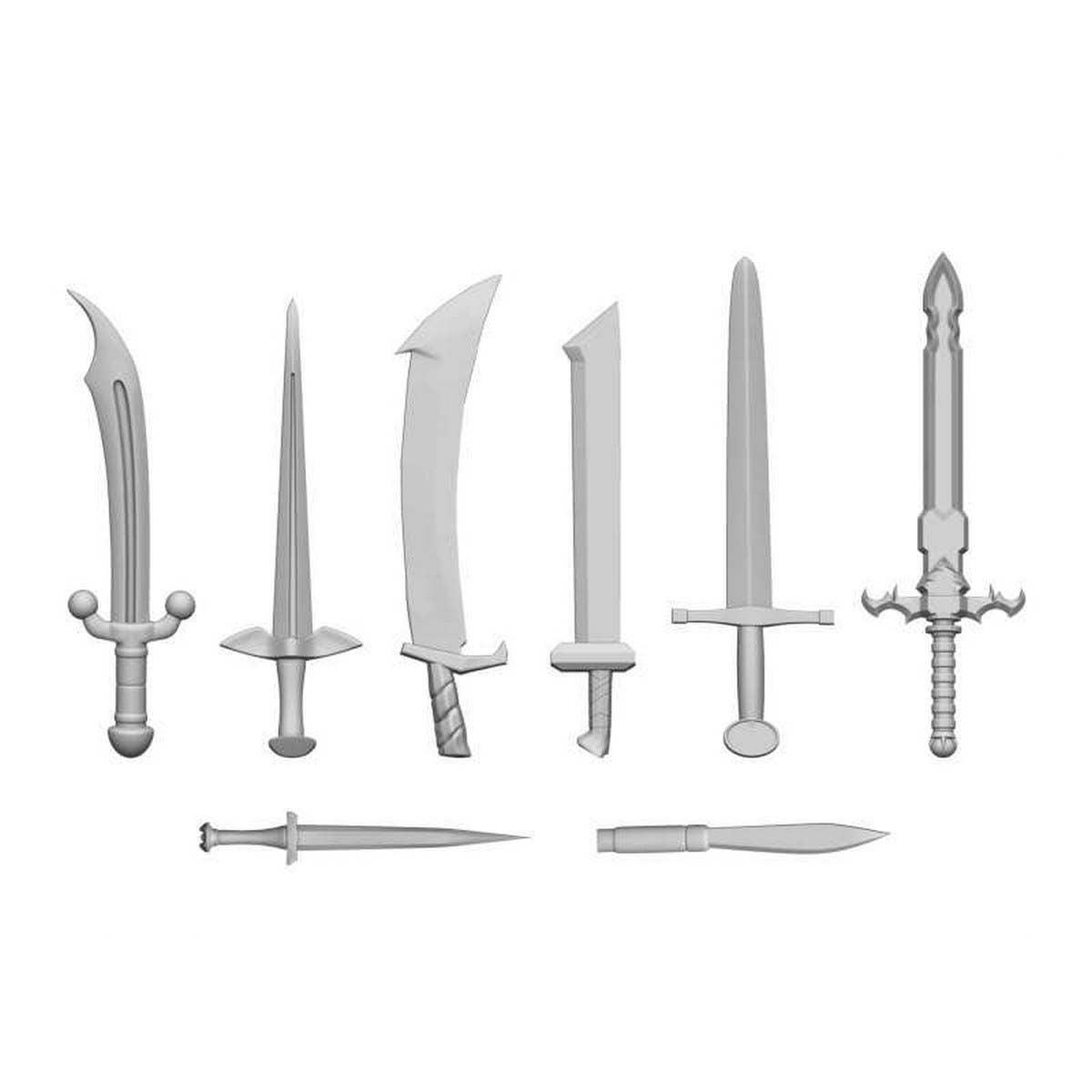 3D Printed Set - Swords & Daggers