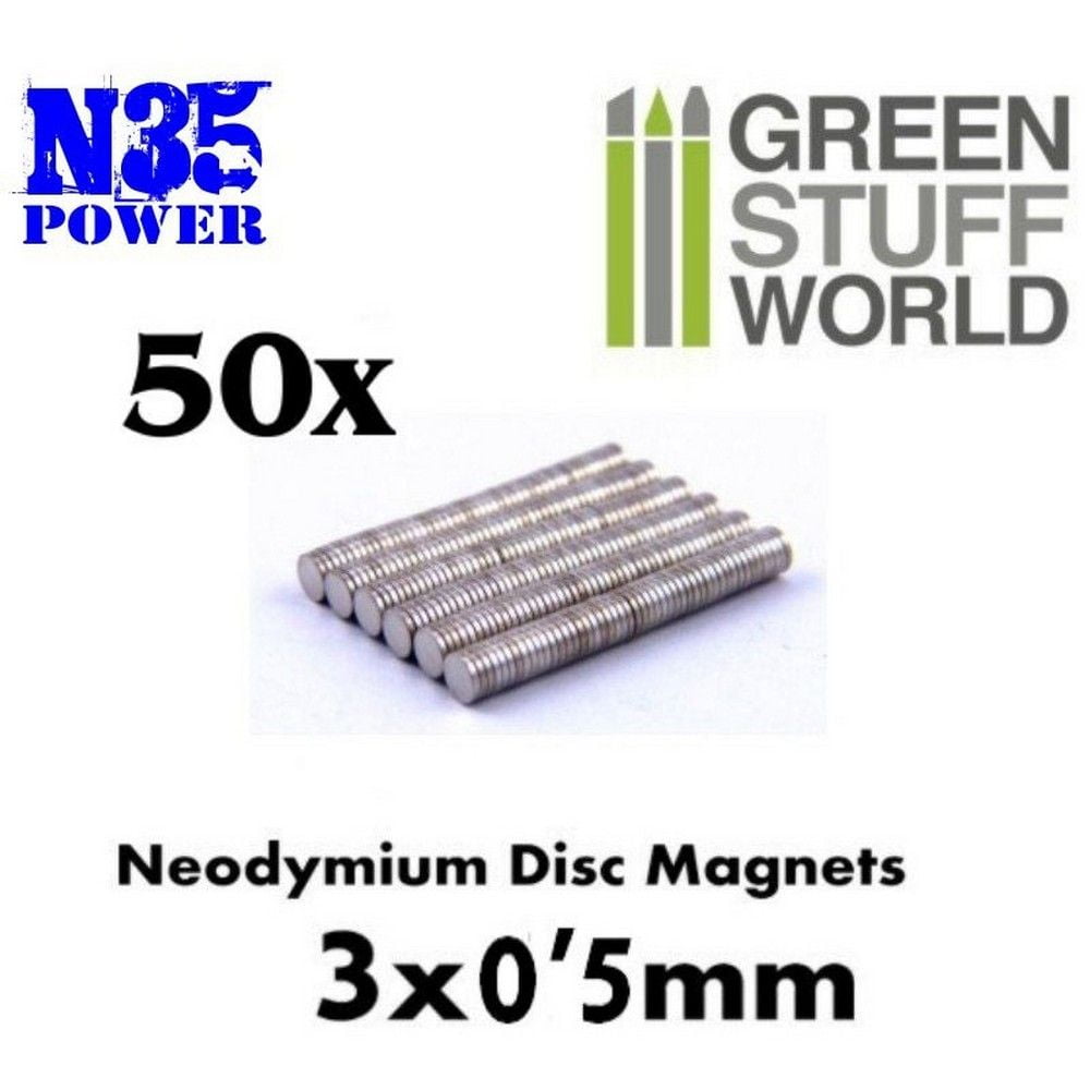 Neodymium Magnets 3x0.5mm - 50 Units (N35)