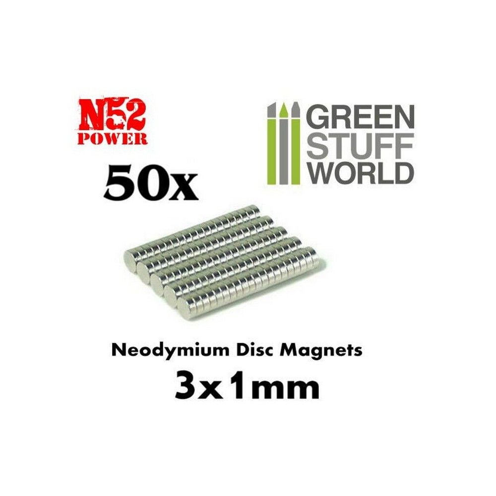 Neodymium Magnets 3x1mm - 50 Units (N52)